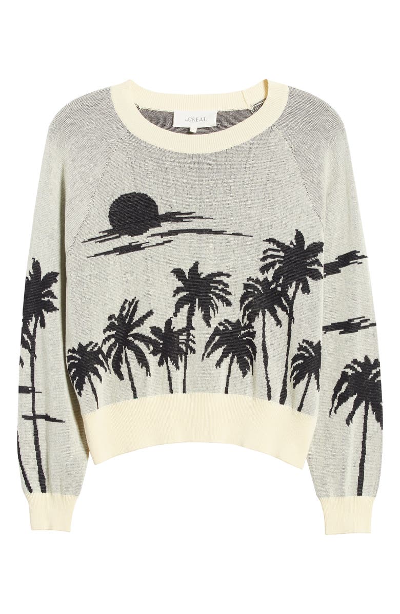 THE GREAT. The Palm Cotton Sweater, Alternate, color, 