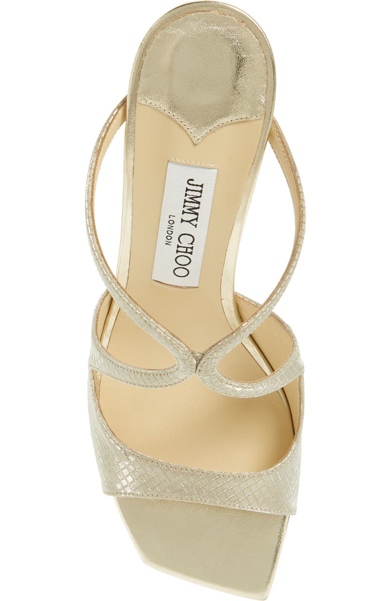 Jimmy Choo Anise Lizard Embossed Strappy Slide Wedge Sandal, Alternate, color,