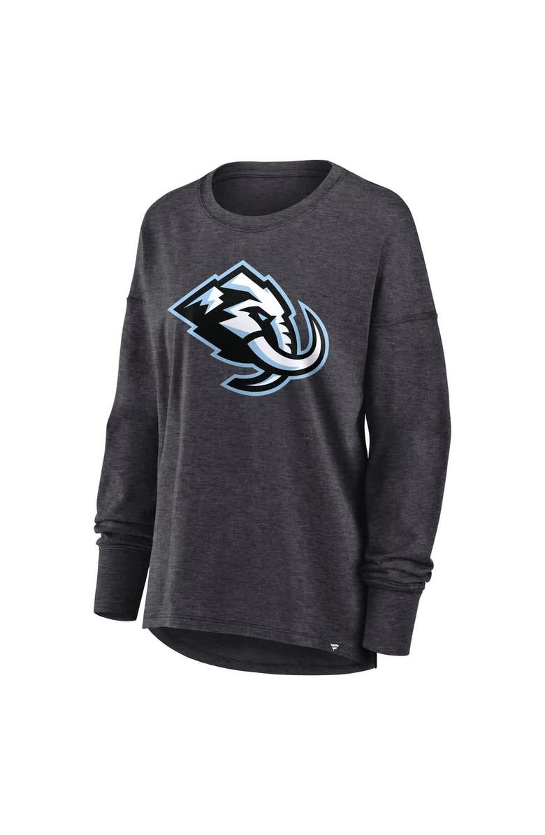 FANATICS Women's Fanatics Heather Charcoal Utah Mammoth Primary Logo Legacy Long Sleeve T-Shirt, Alternate, color, Heather Charcoal