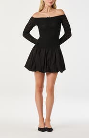 ASTR the Label Off the Shoulder Bubble Minidress