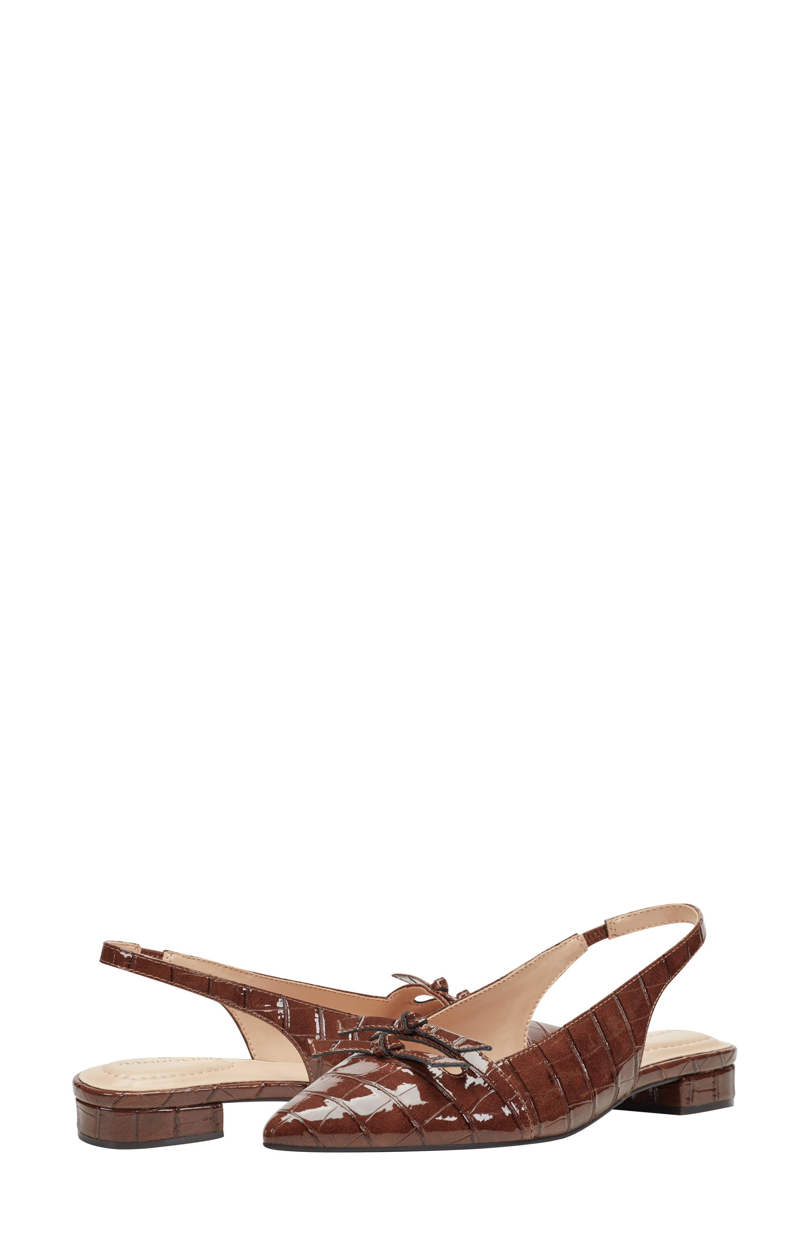 Leeza Slingback Flat, Alternate, color, RICH BROWN