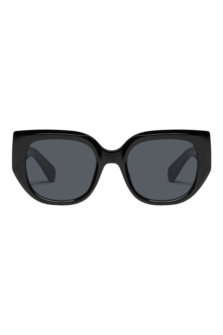 Busy Busy 53mm Square Sunglasses, Main, color, BLACK/ SMOKE