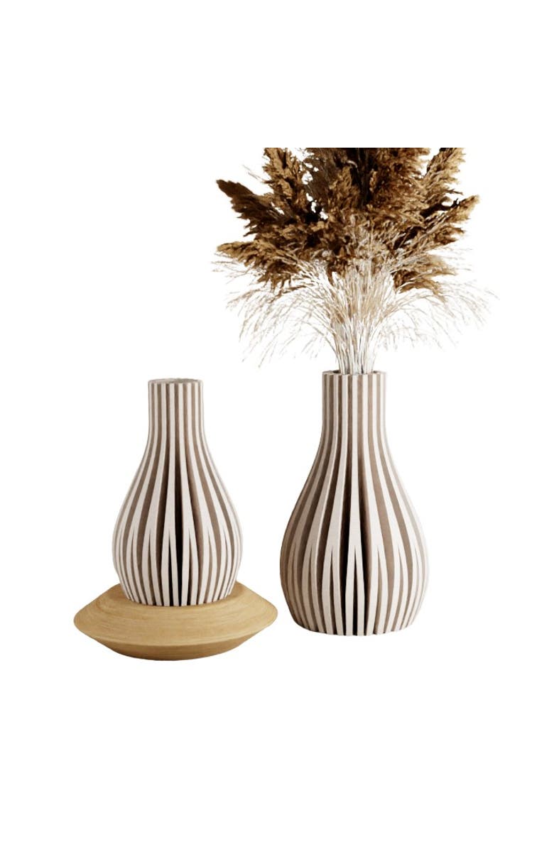 Modernized Pottery Willow Vase, No Waterproof Insert, Main, color, Muted White - 8"