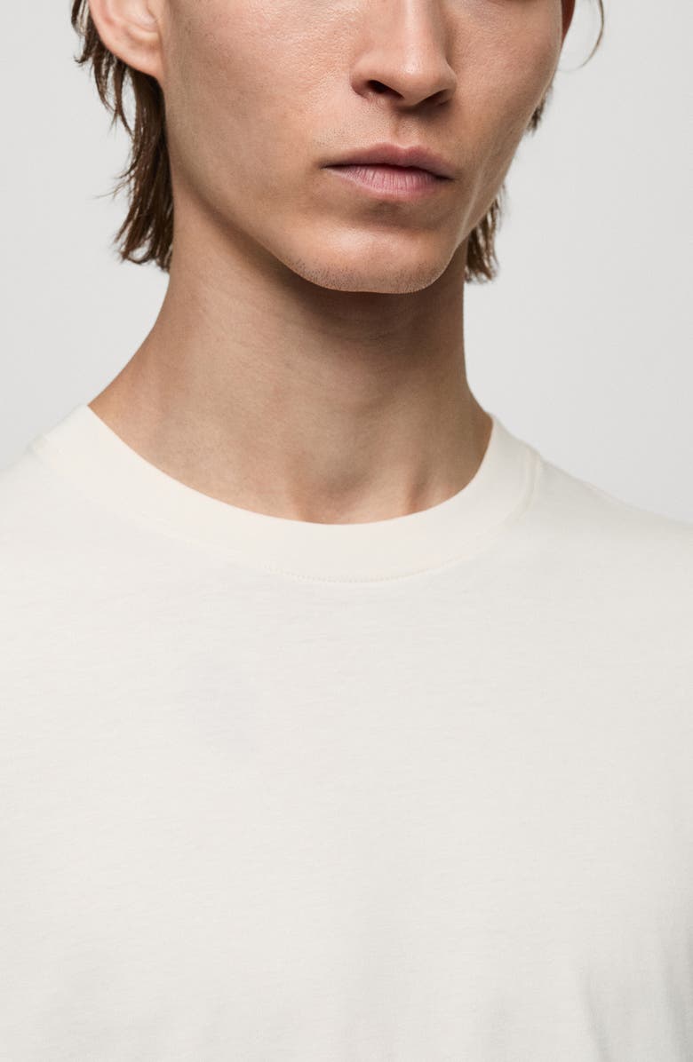 MANGO Oversize Cotton T-Shirt, Alternate, color, Ecru