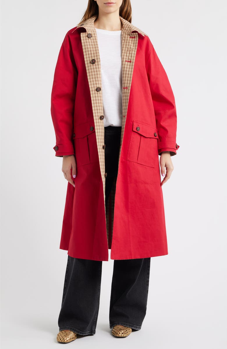 Damson Madder Anja Reversible Trench Coat, Alternate, color, Tan