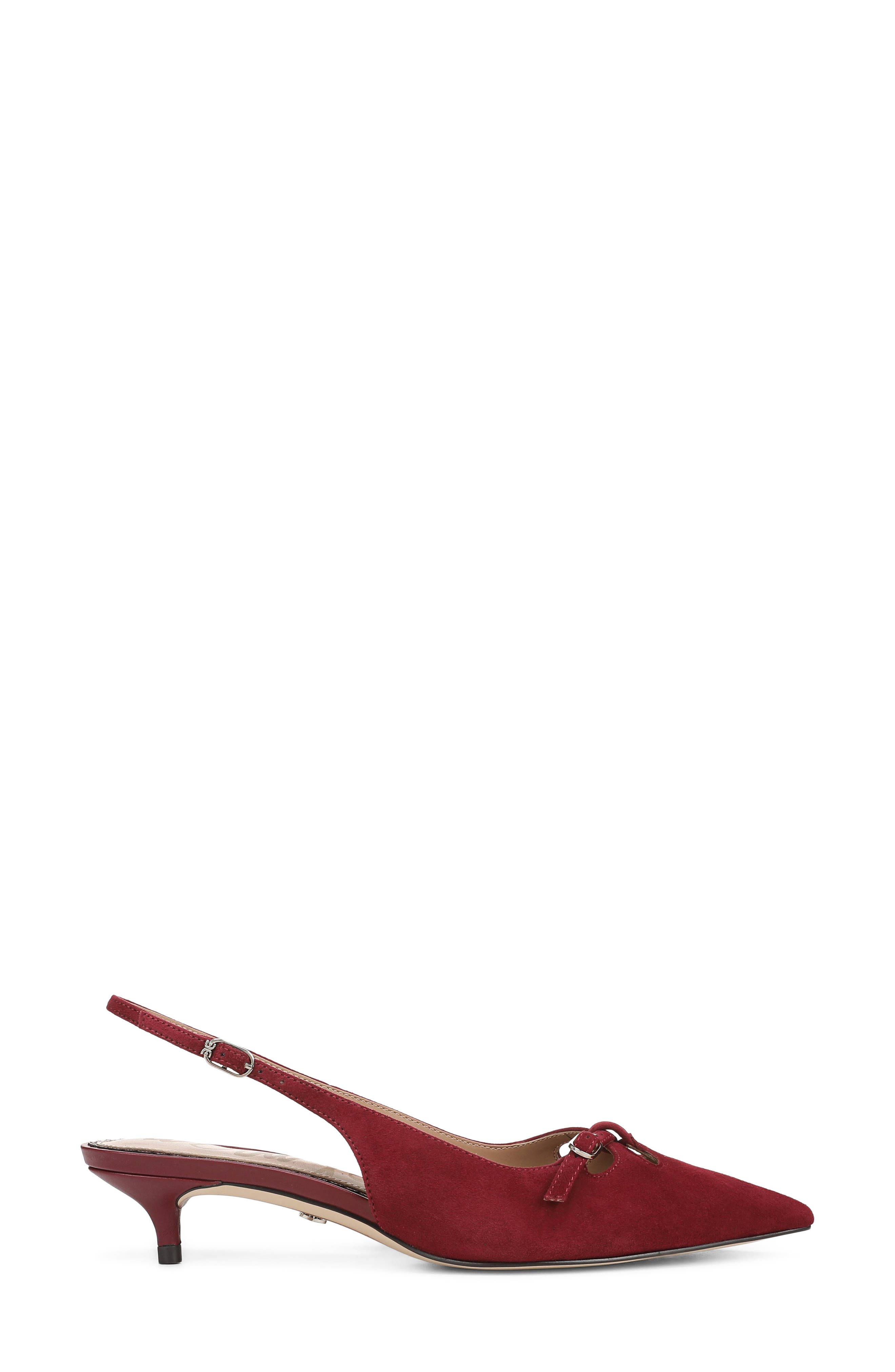 Fauna Leather Slingback Pump, Alternate, color, FRENCH MERLOT