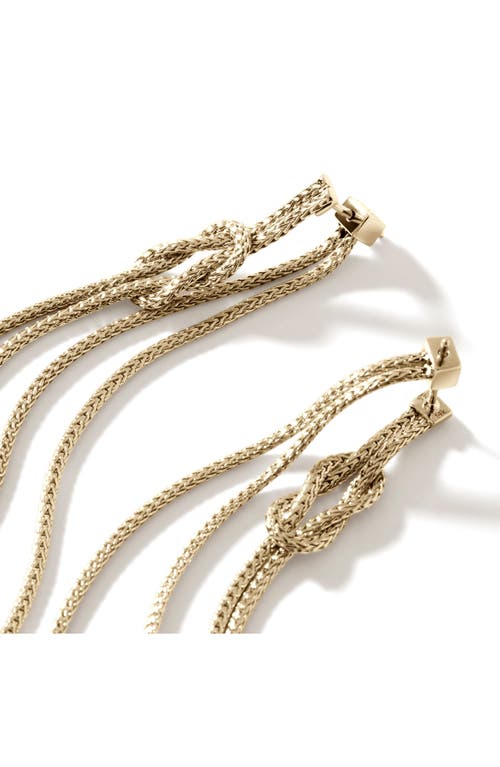 John Hardy Love Knot Drop Earrings In Gold