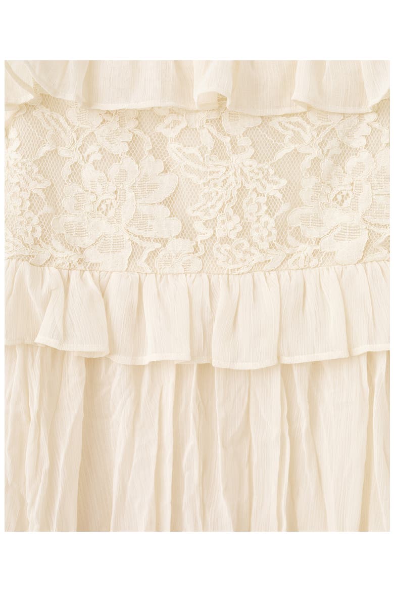 Crinkle Lace Sleeveless Dress, Alternate, color, BEIGE
