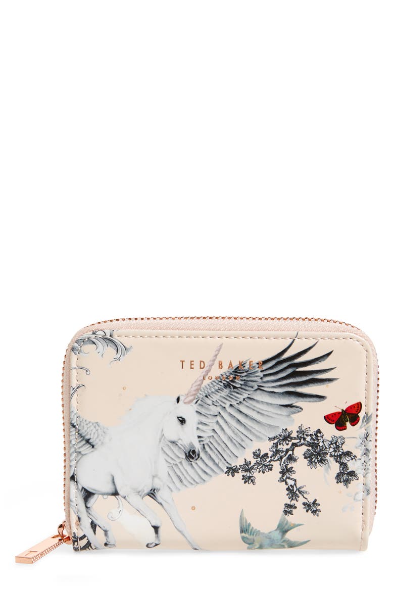 Vincent Enchant Leather Zip Purse, Main, color, PALE PINK