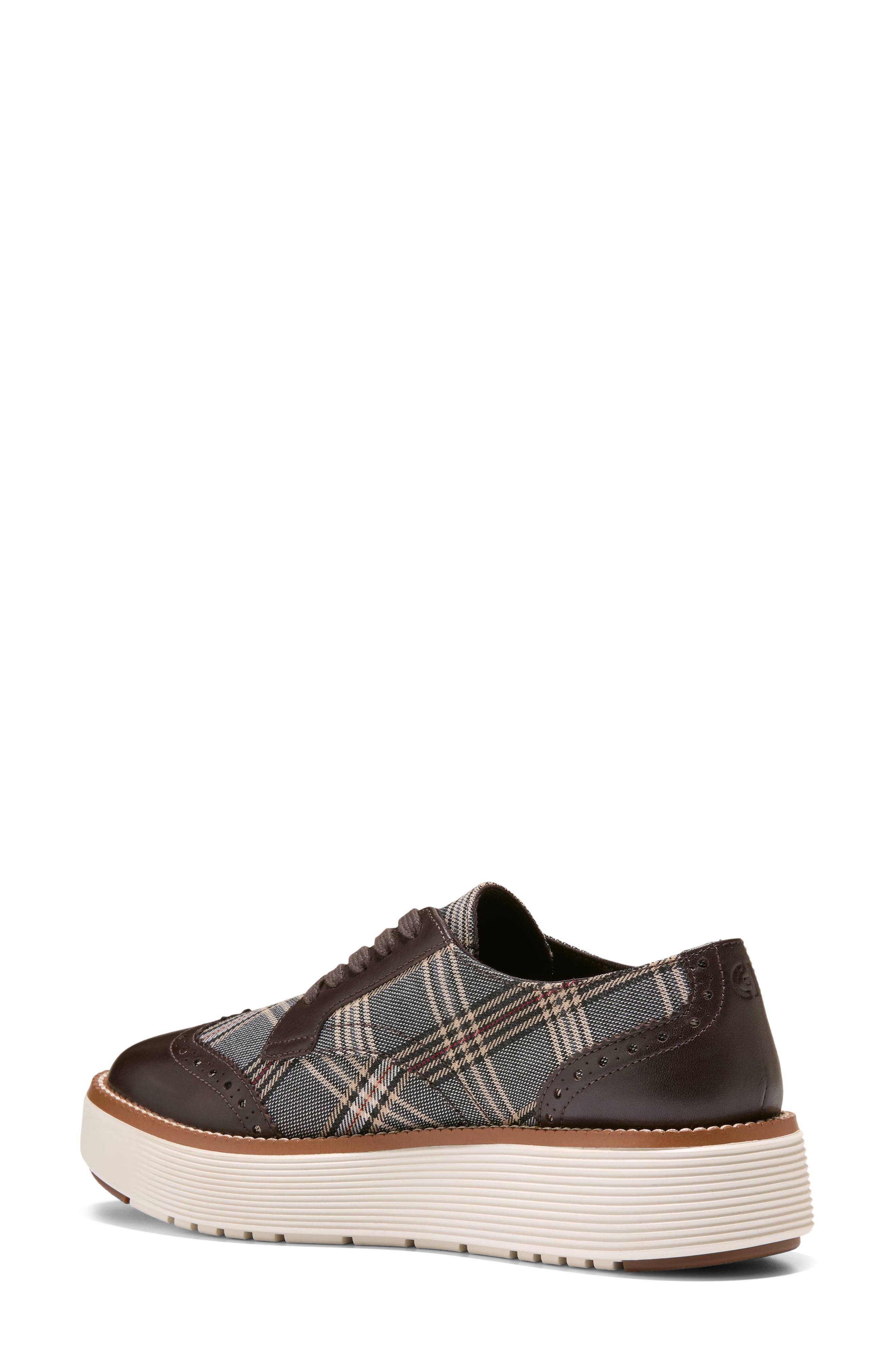 Grand Citymotion Leather Wingtip Oxford, Alternate, color, CLASSIC PLAID TEXTILE