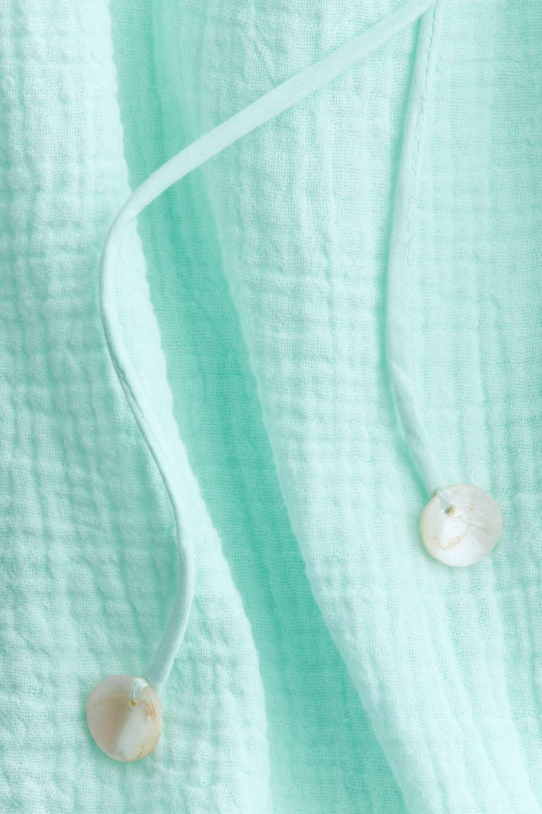 Cotton Halterneck Beach Dress, Alternate, color, Light turquoise