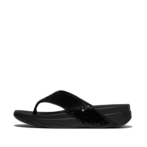 Fitflop Surfa Sequin Toe-post Sandals In Multi