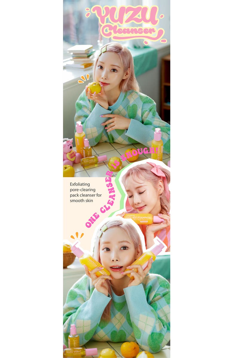 LALA Recipe Yuzu Vita C 3-in-1 Foaming Cleanser, Alternate, color, Yellow