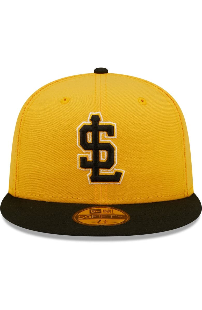 New Era Men's New Era Gold Salt Lake Bees Authentic Collection 59FIFTY Fitted Hat, Alternate, color, 