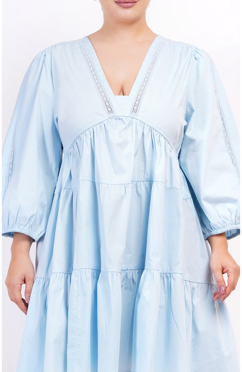 Leota Zariah Empire Waist Mini Dress, Alternate, color, Wispy Blue