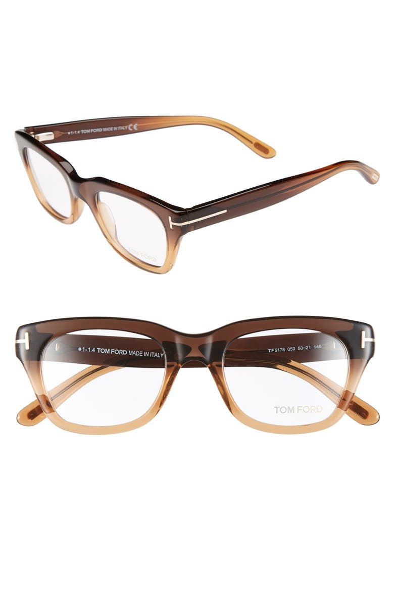 50mm Optical Glasses, Main, color, BROWN/ ORANGE