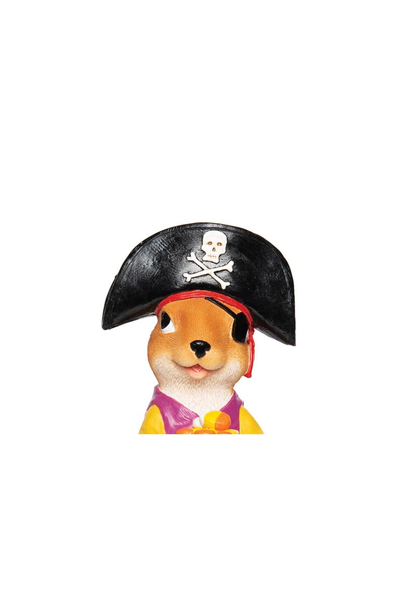 Trick or Treat Pirate Squirrel Halloween Small Figurine, Alternate, color, Orange