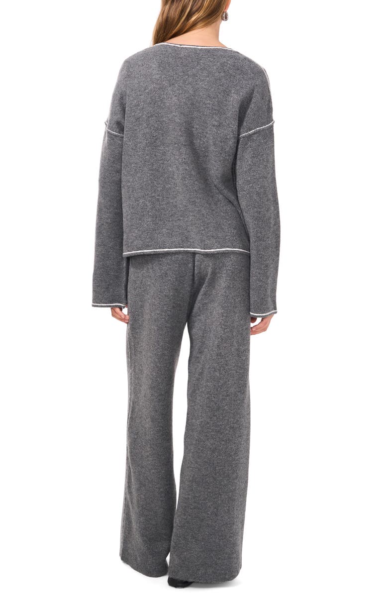 1.STATE Contrast Seam V-Neck Sweater, Alternate, color,