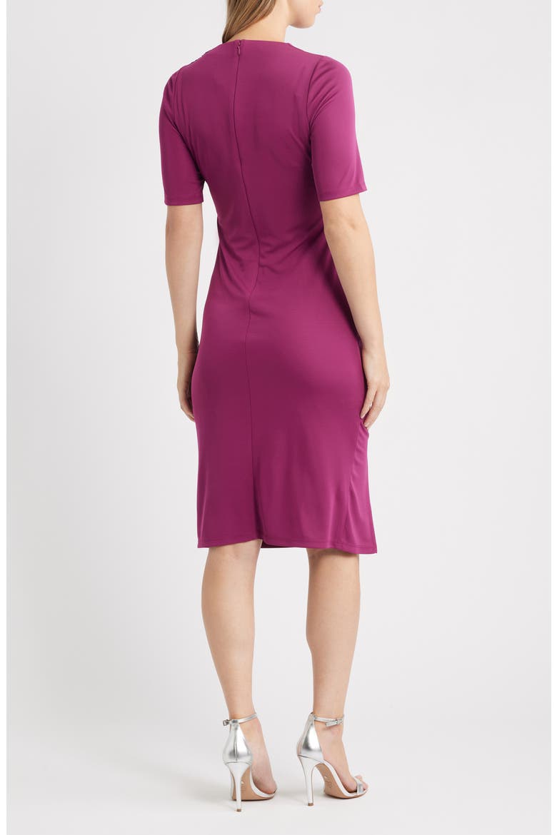 Ruched Body-Con Dress, Alternate, color, MULBERRY WINE