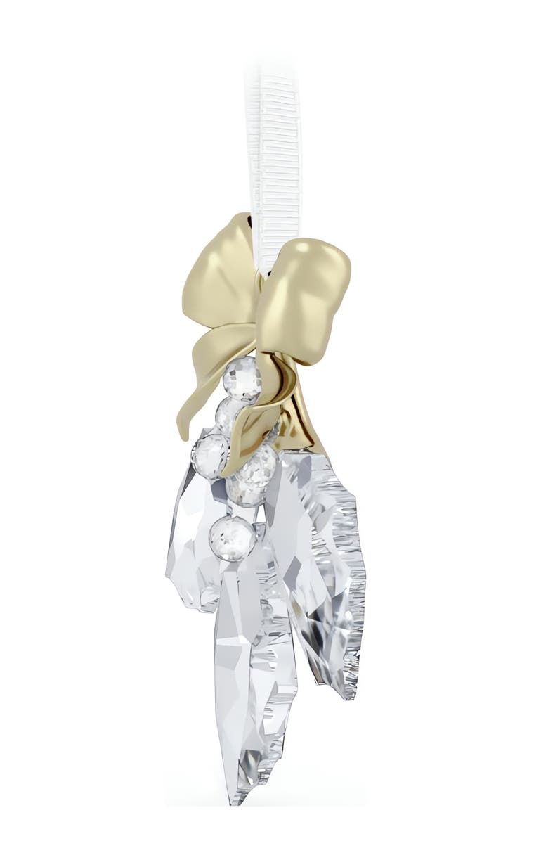 Swarovski Holiday Magic Holly Leaves Crystal Ornament, Alternate, color, Clear / Gold