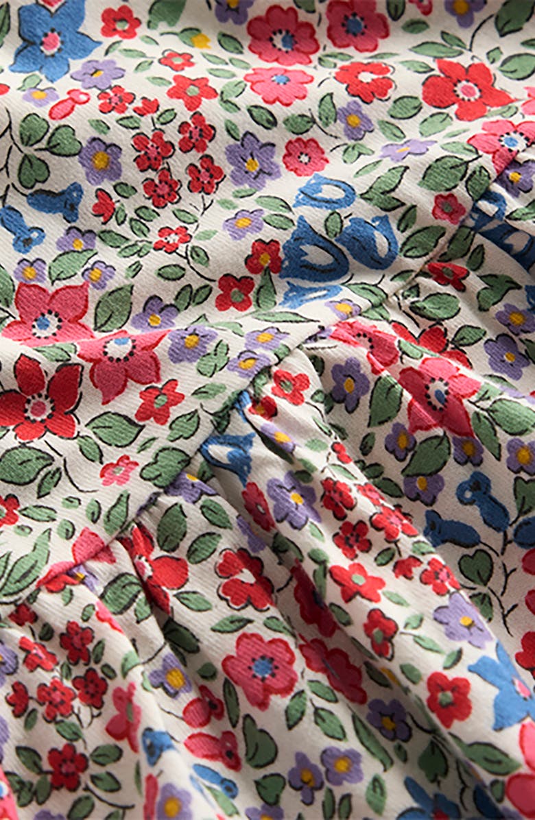 Mini Boden Kids' Frill Sleeve Cotton Jersey Dress, Alternate, color, Rose Pink Flowerbed