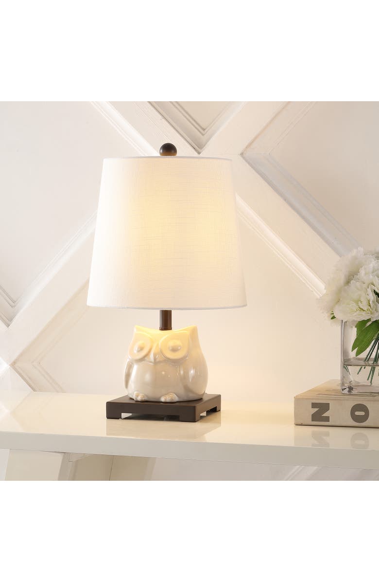 JONATHAN Y Justina Ceramic Mini LED Table Lamp, Alternate, color, Antique White
