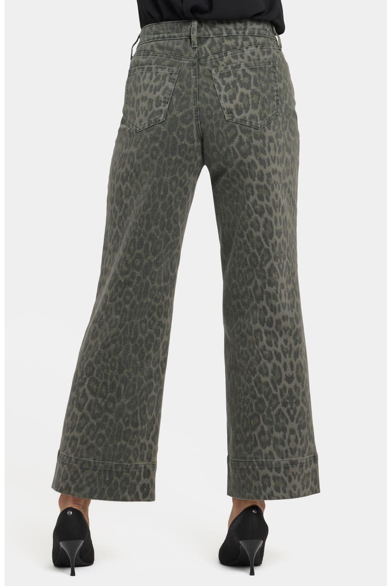 Teresa Wide Leg Ankle Jeans, Alternate, color, VINE LEAF LEOPARD