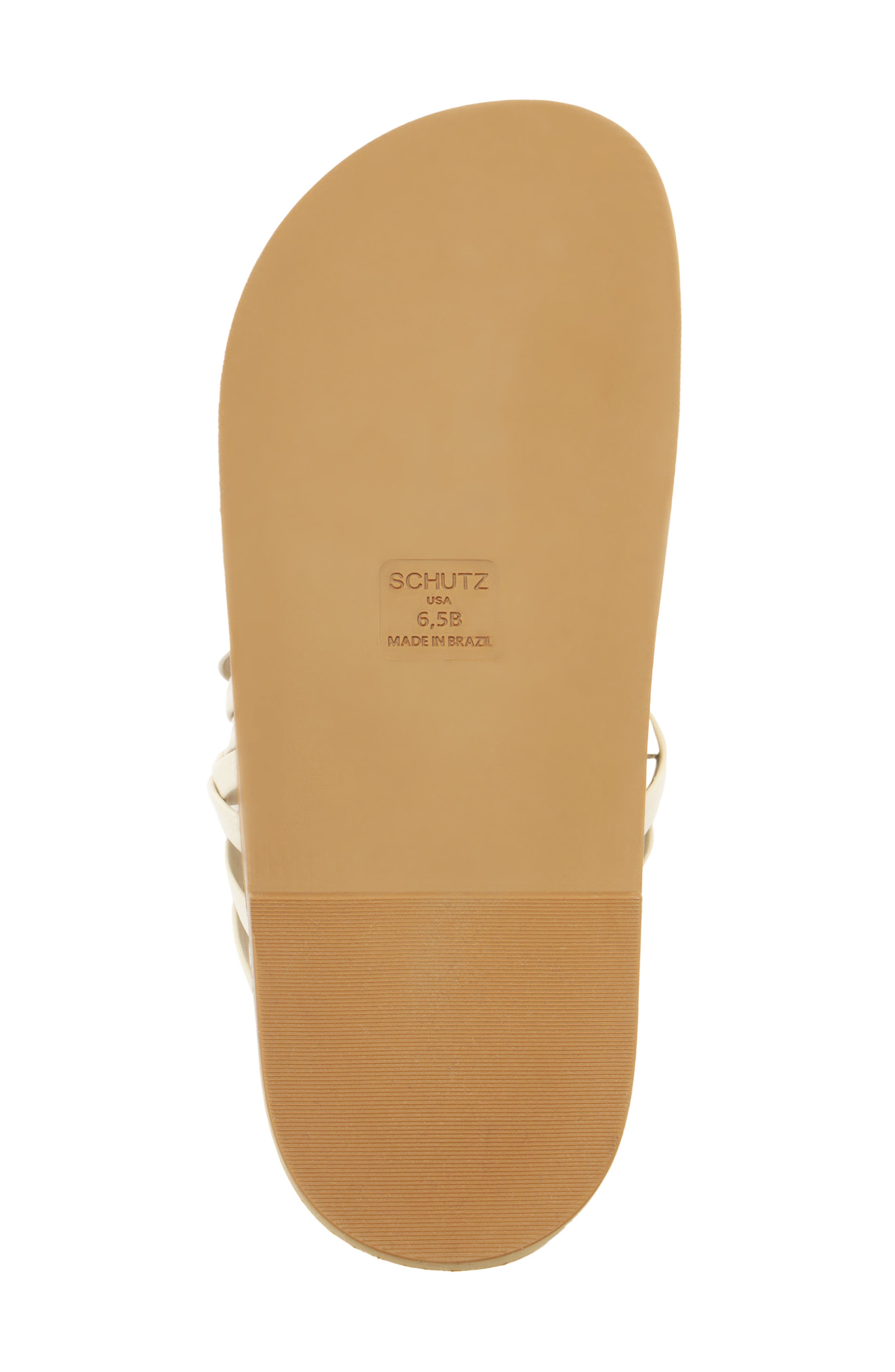 Schutz Tara Sporty Braided Sandal, Alternate, color, Sugar White