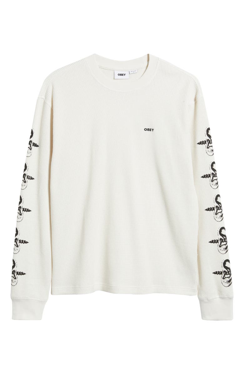 Obey Ears Graphic Thermal Long Sleeve T-Shirt, Alternate, color, Blanc De Blanc