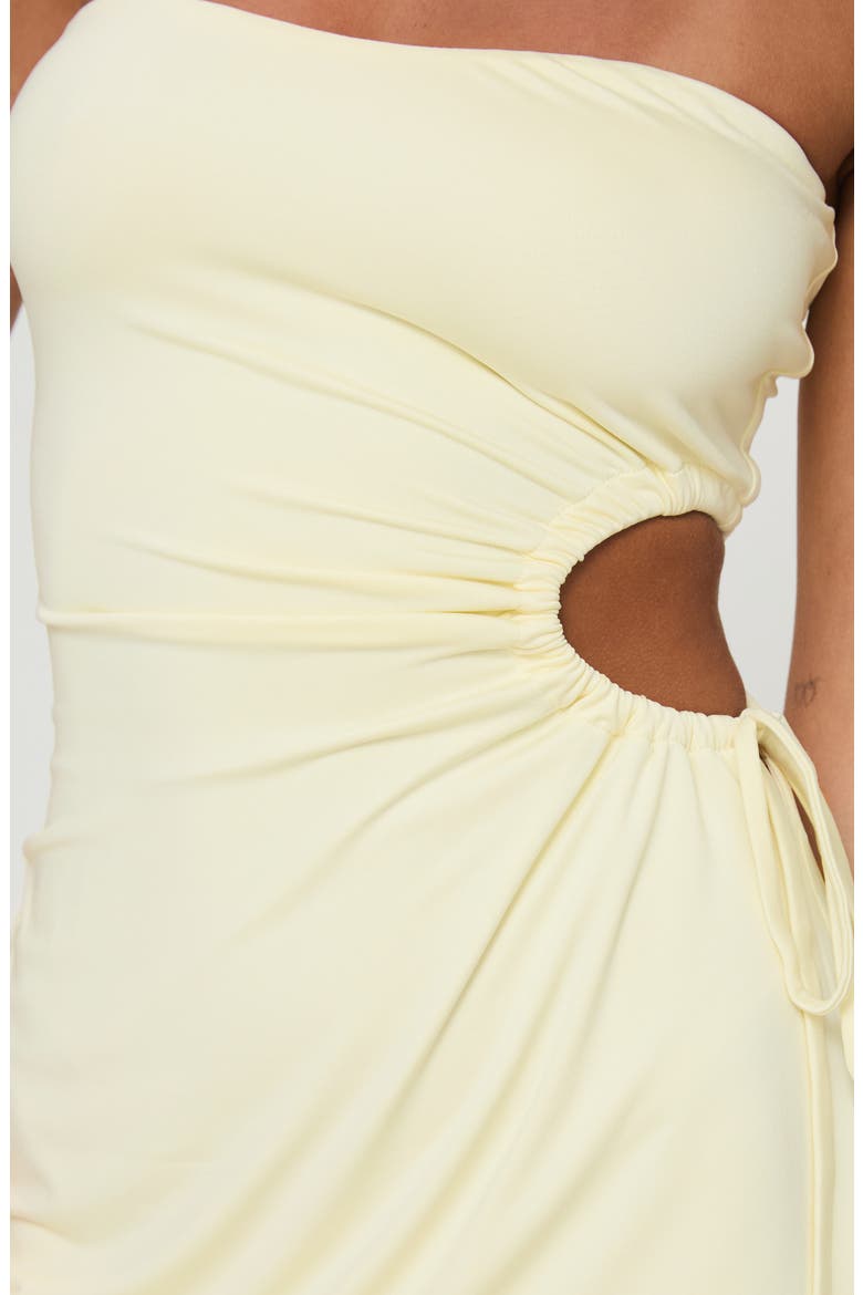 Twyla Cutout Strapless Minidress, Alternate, color, YELLOW