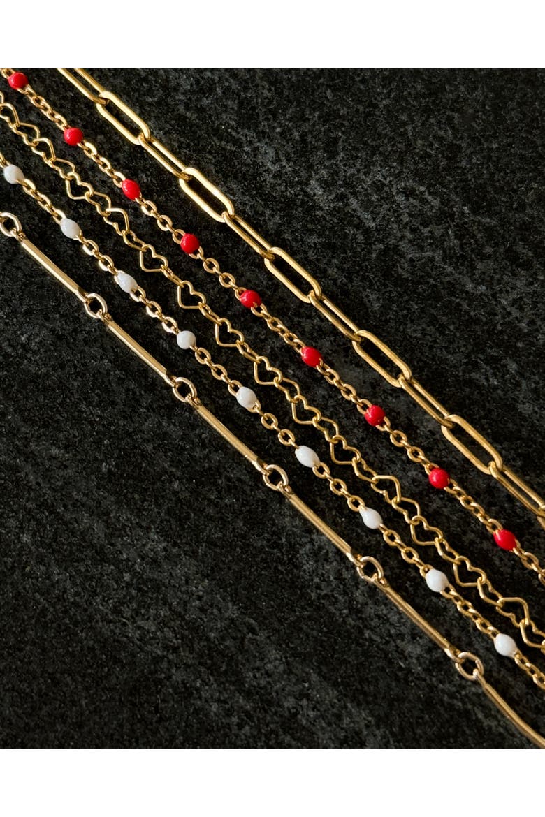 Heartstring Necklace, Alternate, color, Gold
