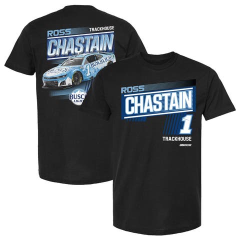 Men's Trackhouse Racing Team Collection Black Ross Chastain Busch Light Car T-Shirt