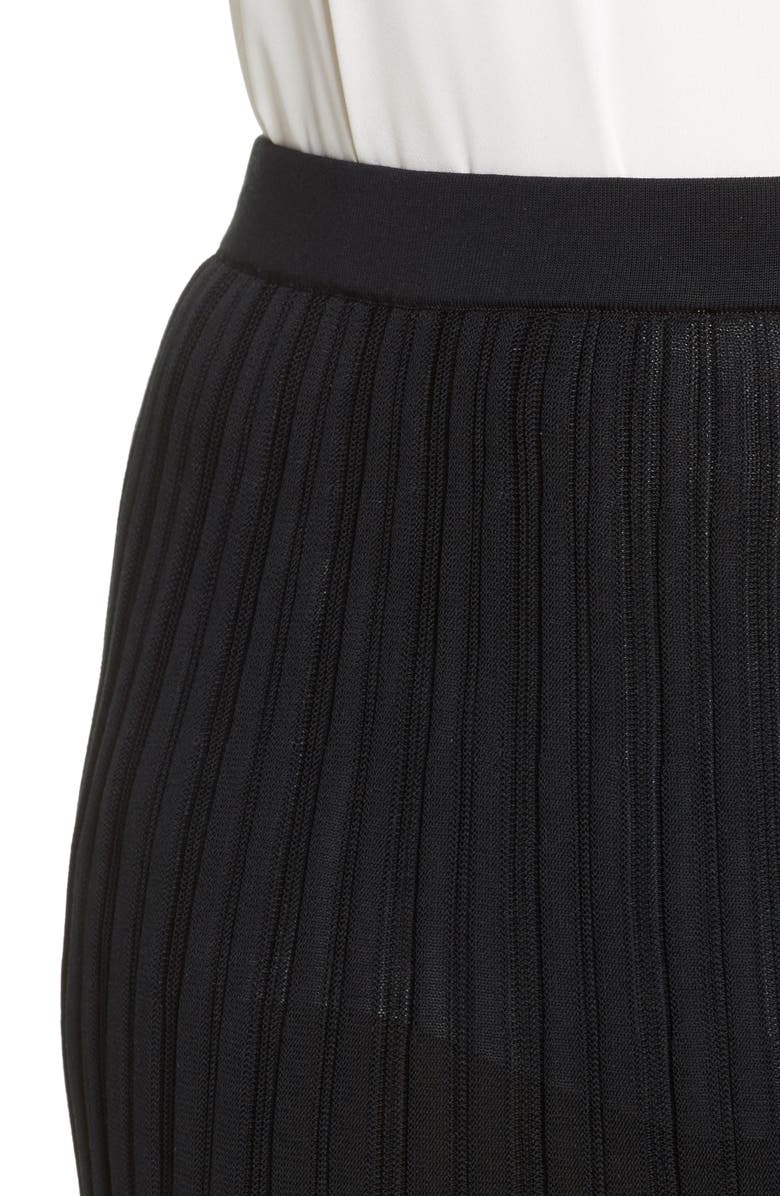 Ming Wang Pointelle Knit Skirt, Alternate, color, 