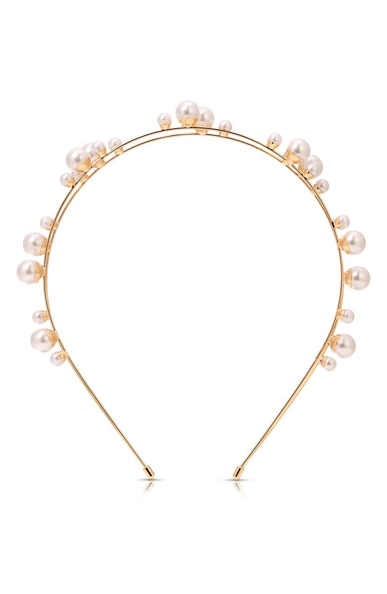 Ettika Multi Faux Pearl Headband, Alternate, color, 