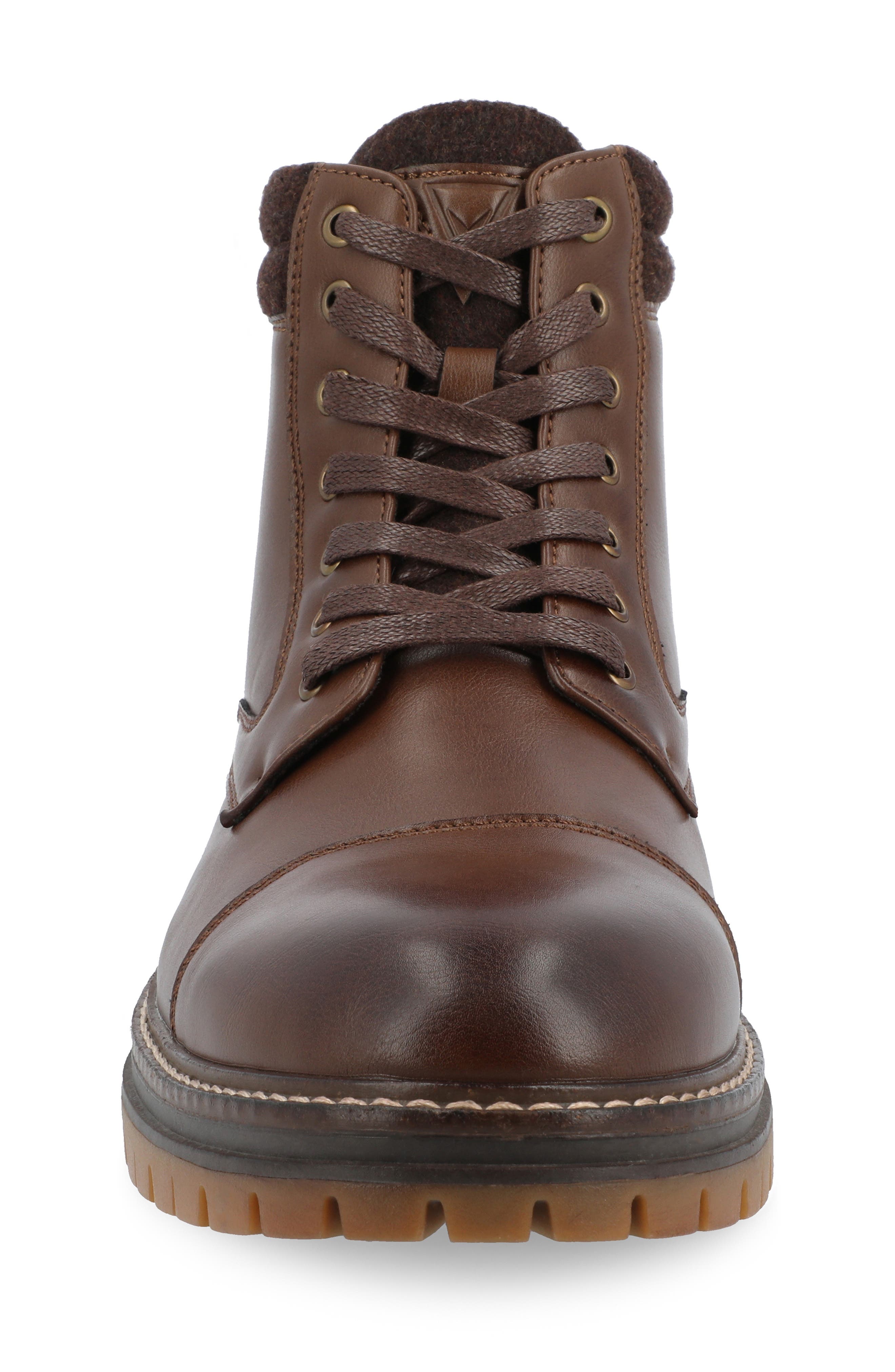 Fegan Cap Toe Boot, Alternate, color, BROWN