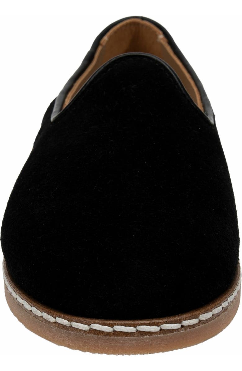 Epilogue Shoes Istanbul Suede Leather Slip On Flats, Alternate, color, Black Suede Leather