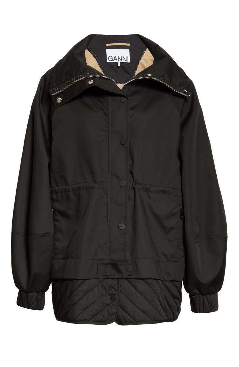 Ganni Double Hem Jacket, Alternate, color, 