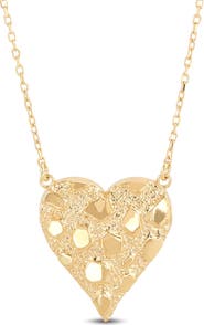 Frankie & Zoe Nugget Heart Pendant Necklace