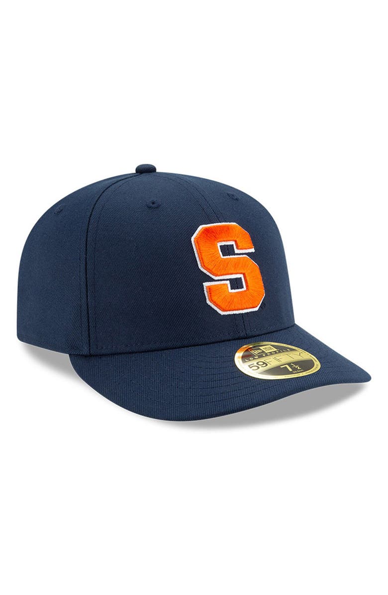 New Era Men's New Era Navy Syracuse Orange Basic Low Profile 59FIFTY Fitted Hat, Alternate, color,