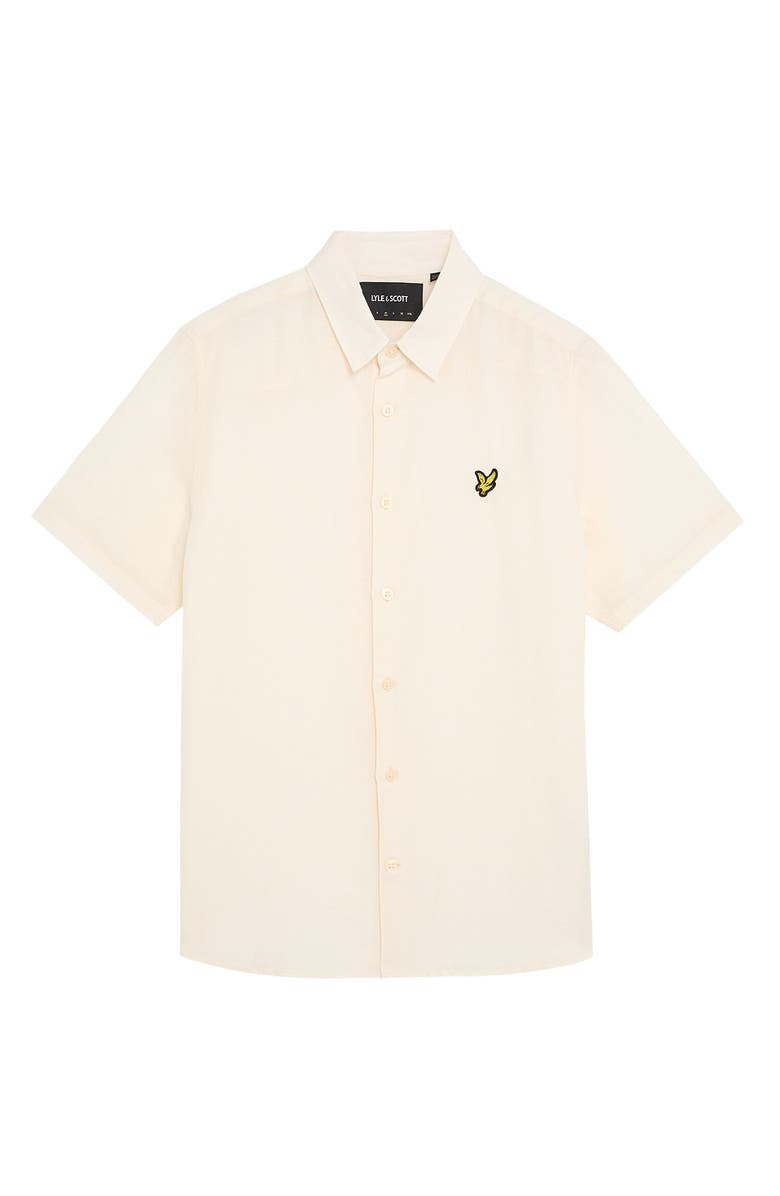 Lyle & Scott Hemp Short Sleeve Shirt, Alternate, color, Natural