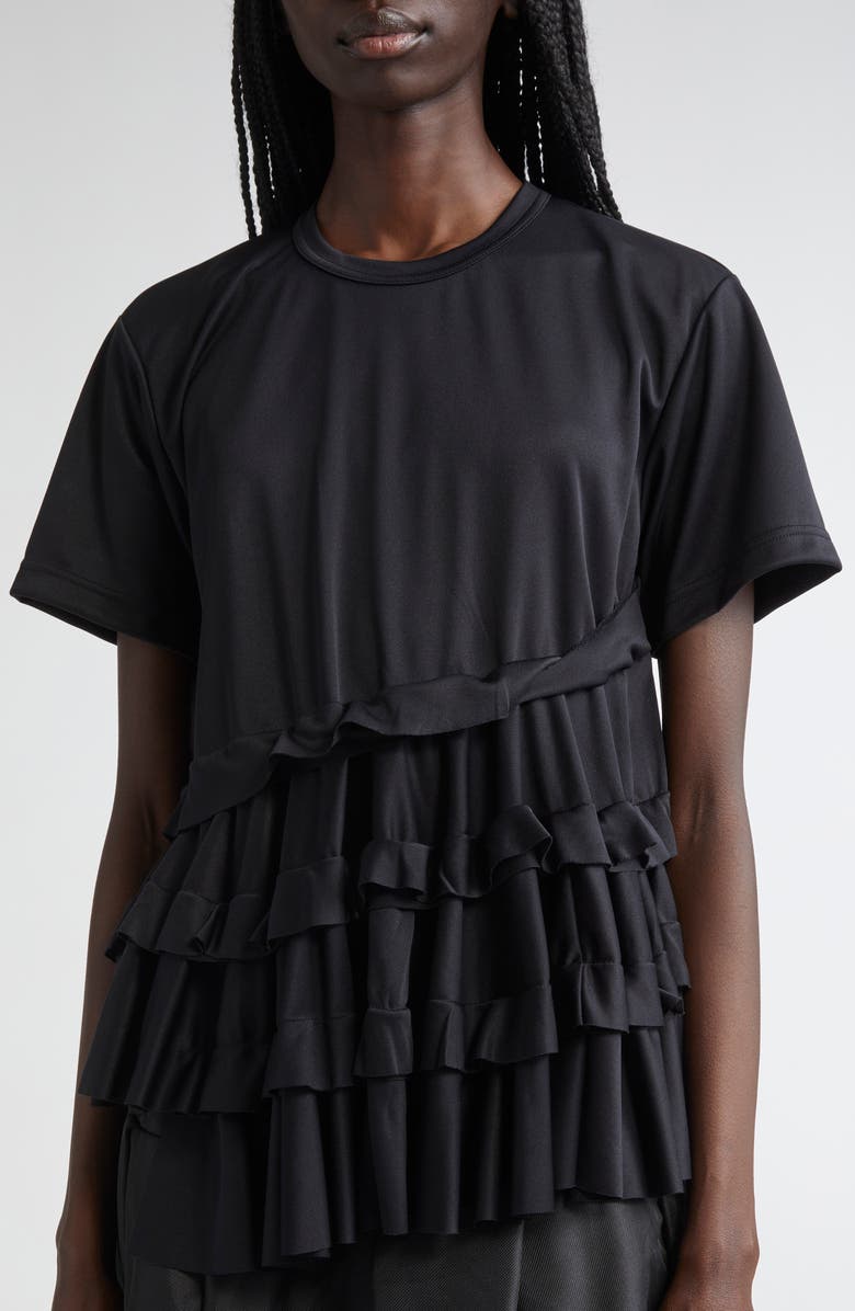 Comme des Garçons Comme des Garçons Tiered Ruffle T-Shirt, Alternate, color, 