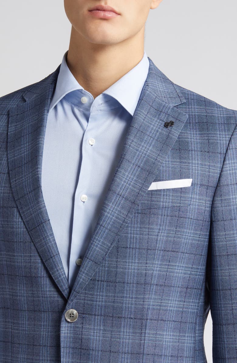 BOSS Hutson Plaid Wool Sport Coat, Alternate, color,