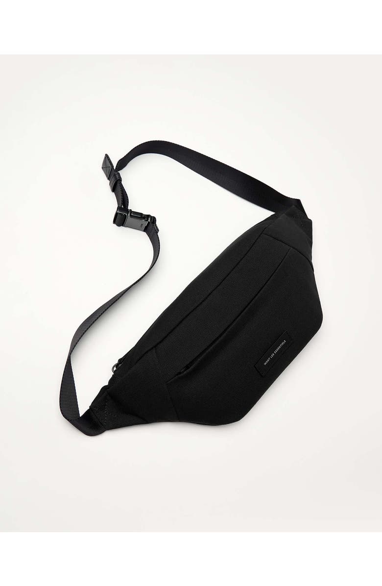 Want Les Essentiels Atlin Organic Cotton Canvas Belt Bag, Alternate, color, Black