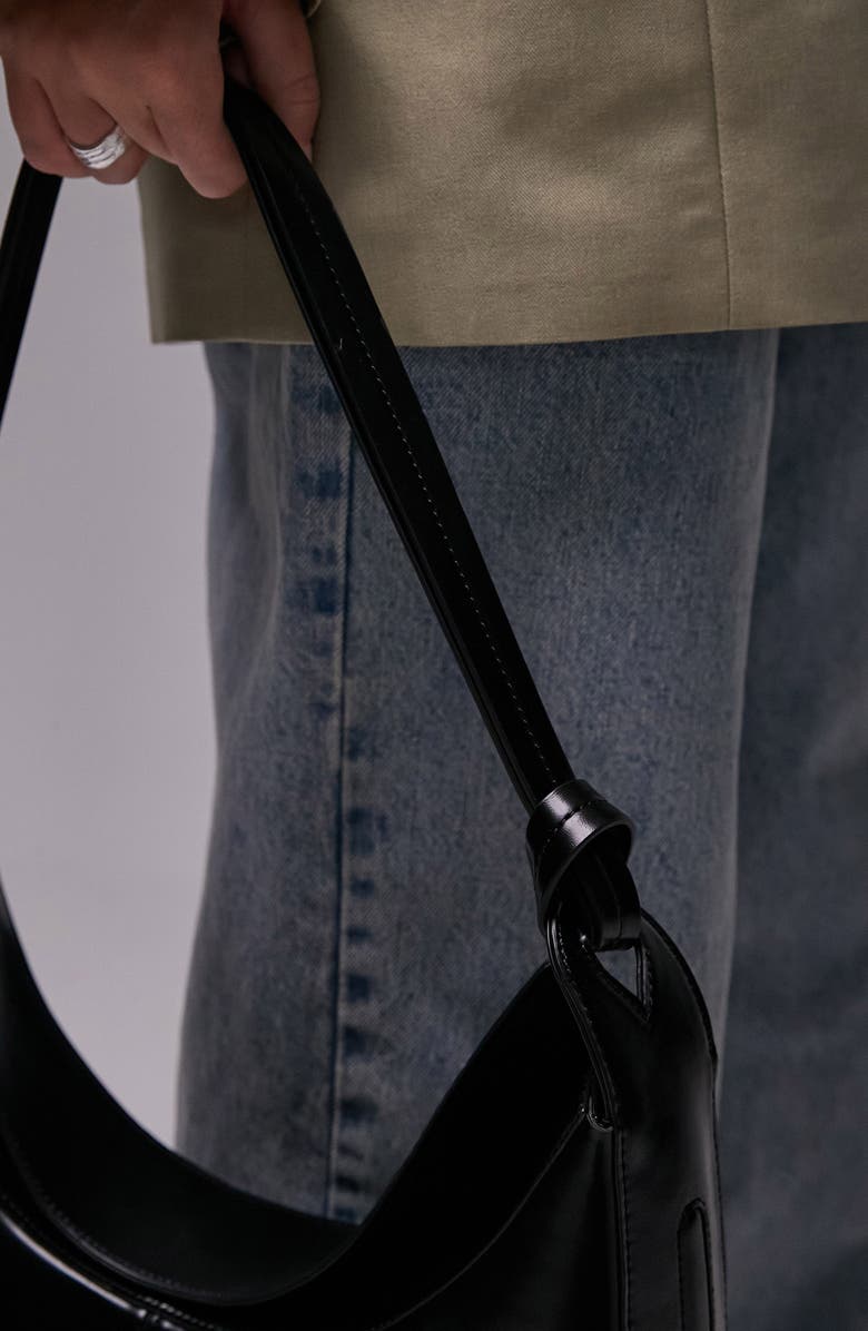 Topshop Stella Faux Leather Scoop Shoulder Bag, Alternate, color,