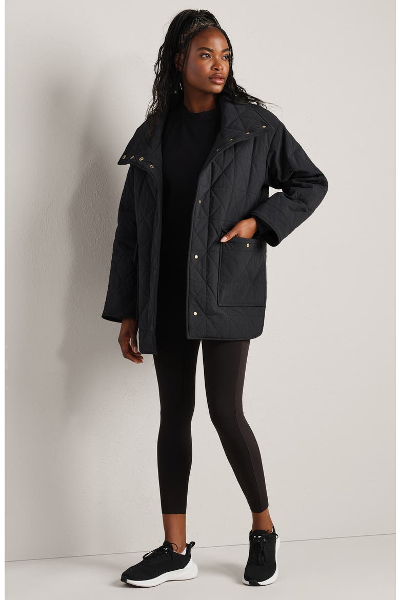 Monterey Water Repellent Quilted Jacket, Alternate, color, PURE BLACK