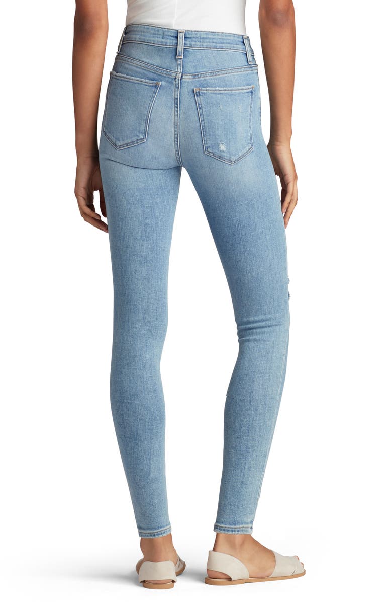 Joe's The Charlie Distressed High Waist Ankle Skinny Jeans, Alternate, color, 