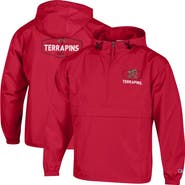Champion Men's Champion Red Maryland Terrapins Delay Packable Half-Zip Jacket
