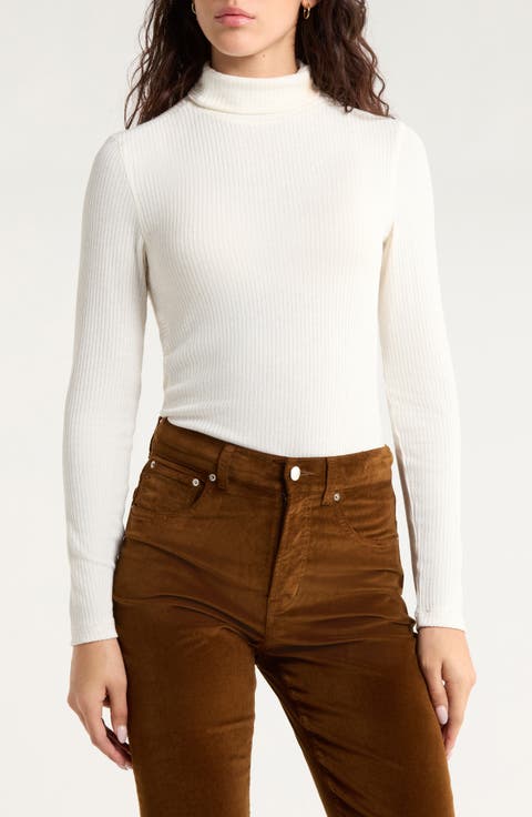 Rib Turtleneck Top