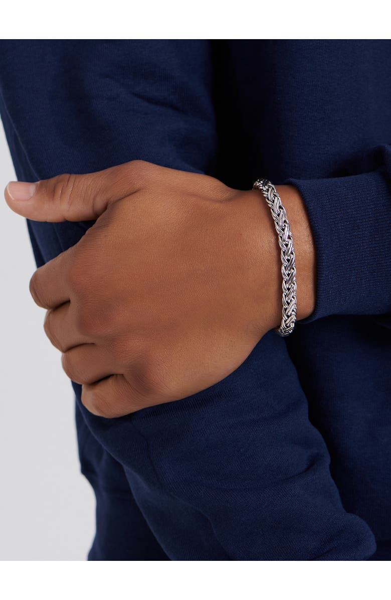 DEVATA Paddy Oval 7mm Chain Bracelet in Sterling Silver, Alternate, color, Silver