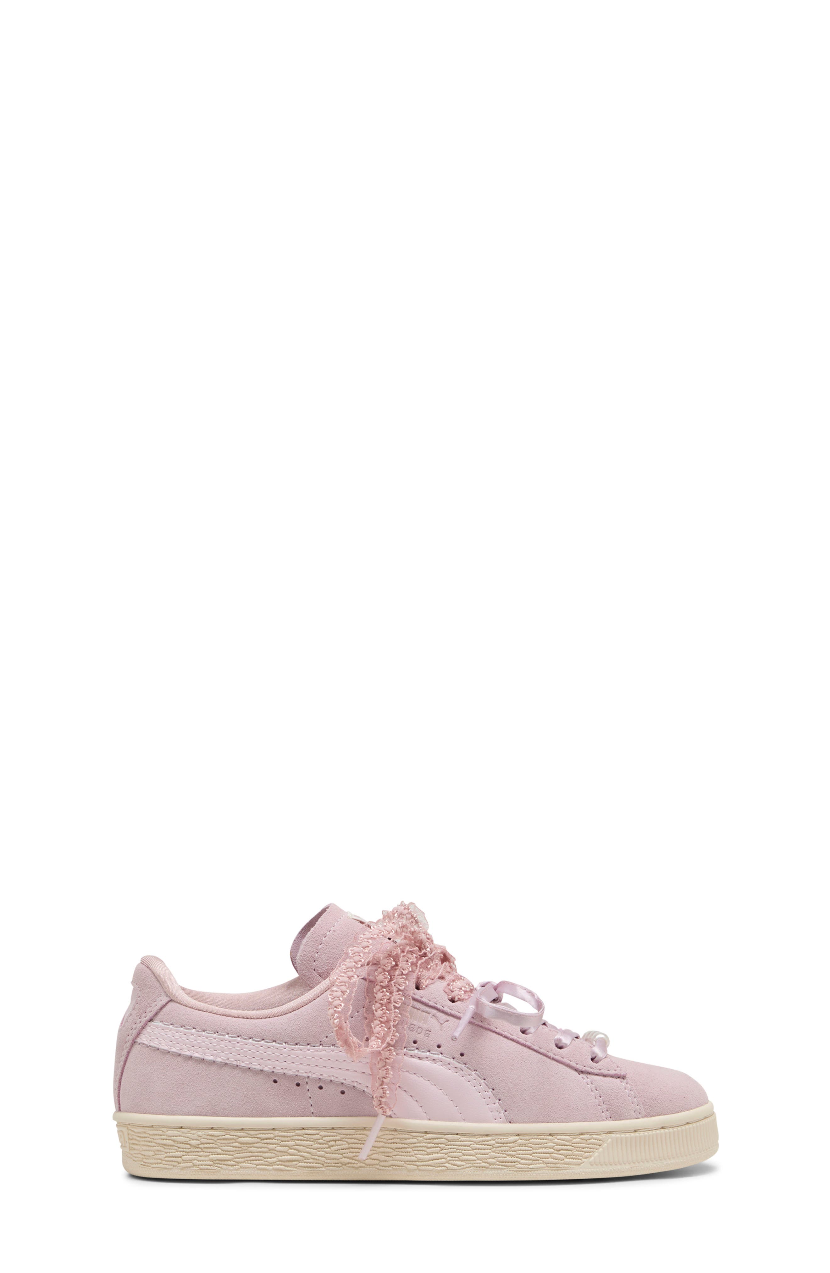 Kids' Suede Bloom Sneaker, Alternate, color, MISTY PINK/ POWDER PINK
